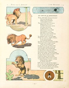 Il leone e il moscerino, illustrazione da 